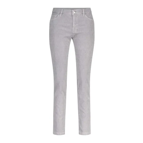 Raffaello Rossi , Corduroy Logo-Embossed Slim-Fit Jeans ,Gray female, Sizes: