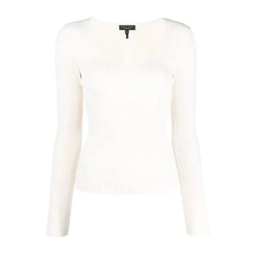 Rag & Bone , Asher long sleeve sweater ,Beige female, Sizes: