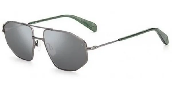 Rag & Bone RNB5036/G/S 0R80/T4 Men's Sunglasses Silver Size 57