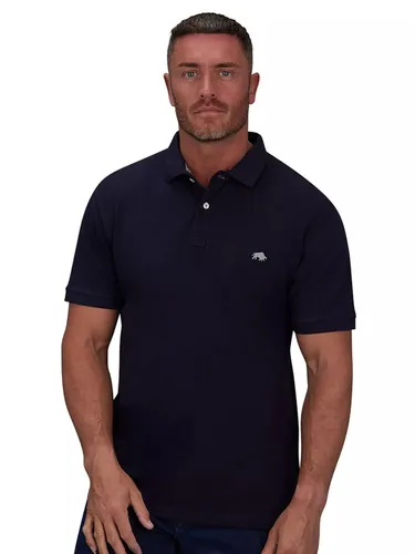 Raging Bull Classic Organic Cotton Pique Polo Shirt - Navy - Male