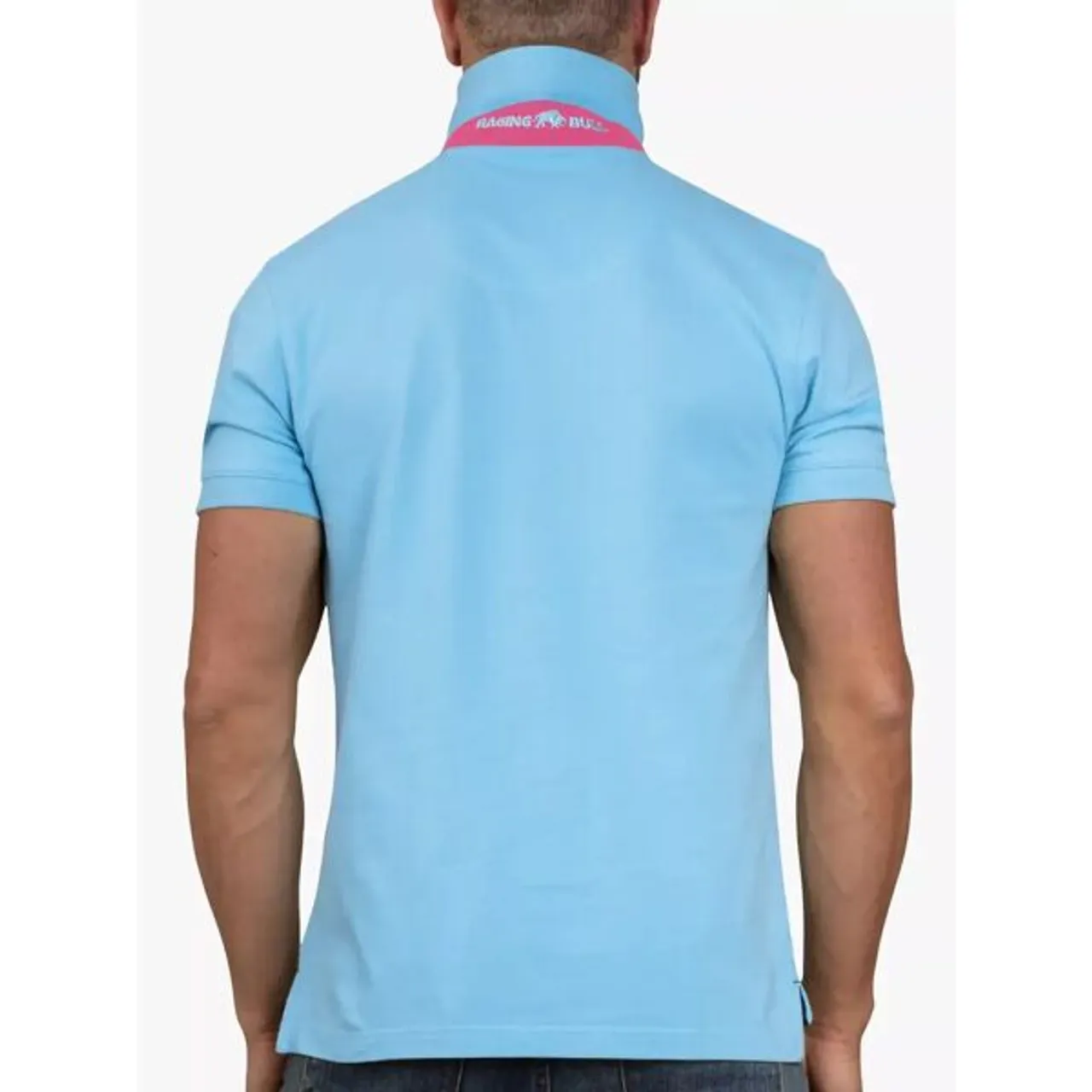 Raging Bull Classic Organic Cotton Pique Polo Shirt - Sky Blue - Male