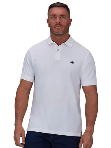 Raging Bull Classic Organic Cotton Pique Polo Shirt - White - Male