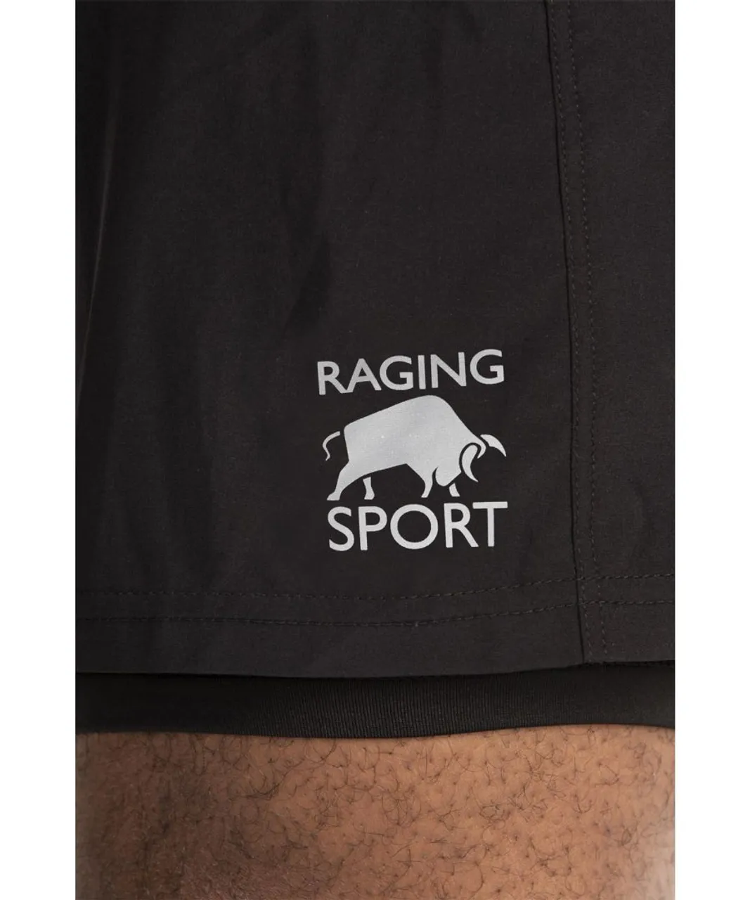 Raging Bull Mens Performance 2 in 1 Short - Black