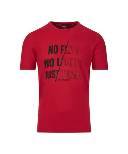 Raging Bull Mens RB Sport No Limits T-Shirt - Red Cotton
