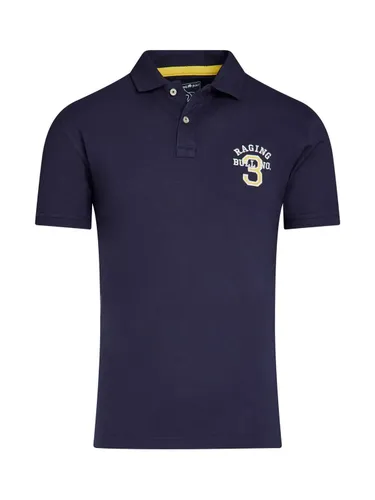 Raging Bull No.3 Jersey Polo Shirt - Navy - Male