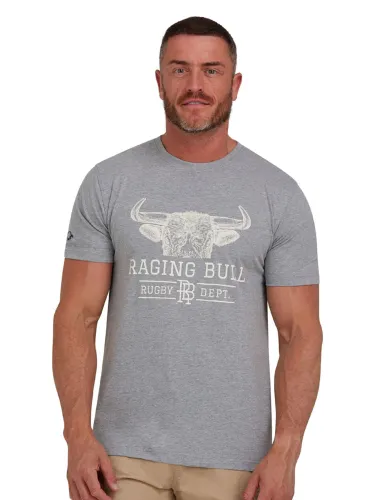 Raging Bull Rugby Dept. T-Shirt, Grey Marl - Grey Marl - Male