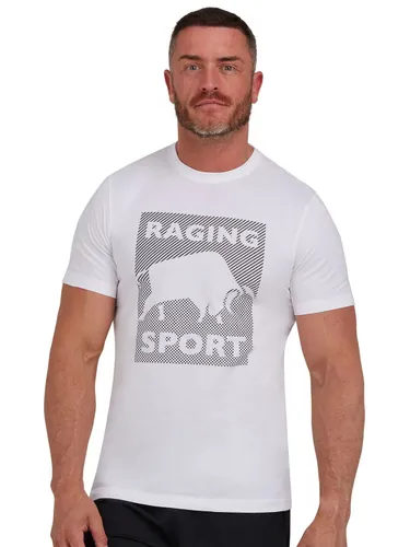 Raging Bull Sport Block Bull Graphic T-Shirt, White - White - Male