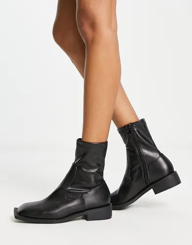 RAID Annelien square toe sock boots in black - exclusive to ASOS