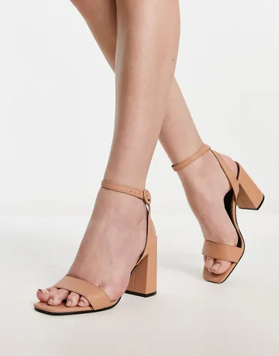 RAID Wink block heeled sandals in beige-Neutral