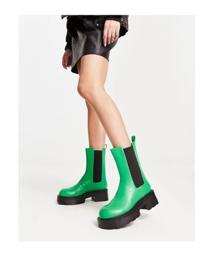 Raid Womens Delphine chunky ankle boots in green