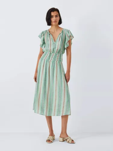 Rails Iona Stripe Linen Blend Midi Dress, Seaview - Seaview - Female