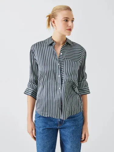 Rails Spencer Stripe Silk Shirt, Aspen - Aspen - Female