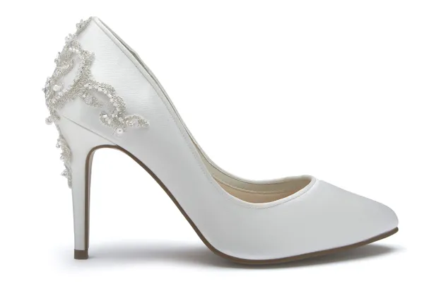 Rainbow Club Willow - Ivory Satin Bridal Court Shoes