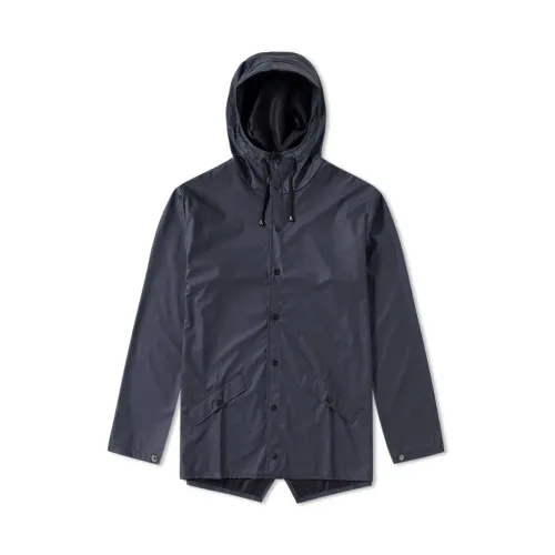 Rains , Contemporary Unisex Waterproof Jacket ,Blue male, Sizes: