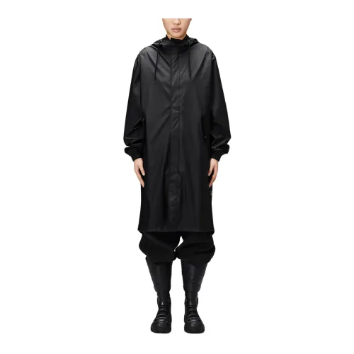 Rains , Fishtail Parka Coat ,Black male, Sizes:
