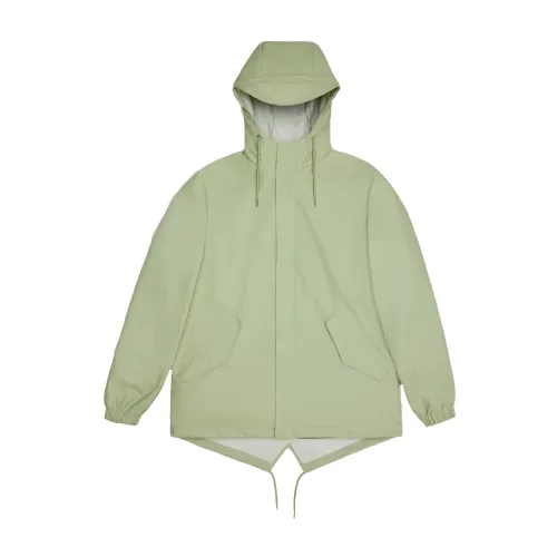 Rains , Fishtail Waterproof Raincoat ,Green female, Sizes:
