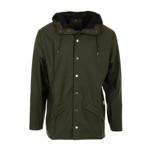 Rains , Green Waterproof Rain Coats ,Green male, Sizes: