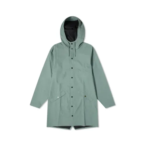 Rains , Long Jacket Haze-XS, Water-Resistant RainCoat ,Green male, Sizes: