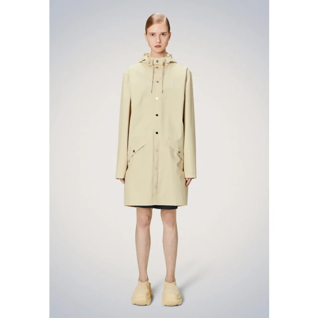 Rains , Long Jacket W3 Cream ,Beige female, Sizes: