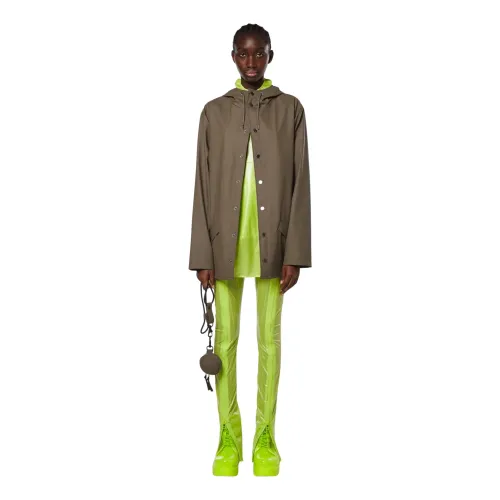 Rains , Minimalist Rain Jacket ,Green male, Sizes: