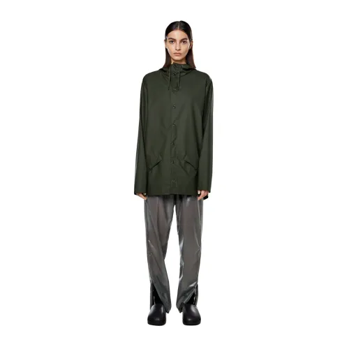 Rains , Minimalist Waterproof Jacket ,Green female, Sizes: