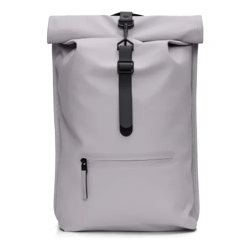 Rains , Rolltop Rucksack W3 ,Gray male, Sizes: ONE SIZE