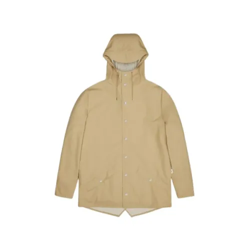 Rains , Timeless Unisex Waterproof Jacket ,Beige male, Sizes: