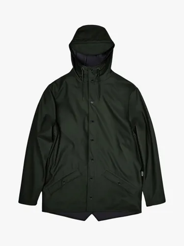 Rains Unisex Waterproof Rain Jacket - 03 Green - Male
