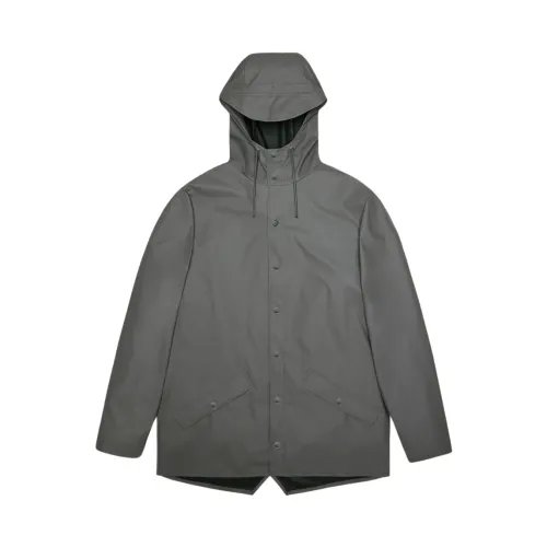 Rains , W3 Jacket - Stylish and Trendy ,Gray female, Sizes: