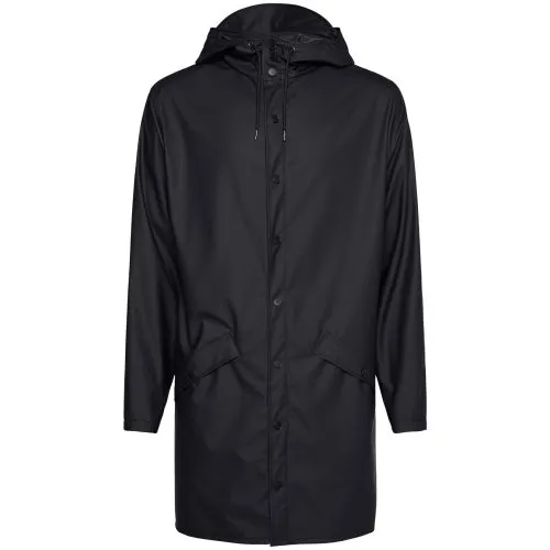 Rains Womens Black Long Essential Jacket