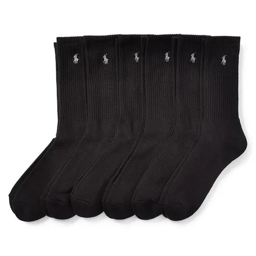 Ralph Lauren 6 Pack Crew Socks - Black