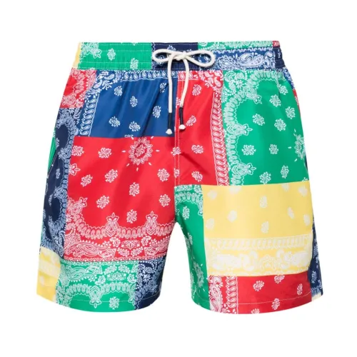 Ralph Lauren , Bandana Print Swim Shorts ,Multicolor male, Sizes: