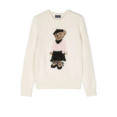 Ralph Lauren , Bear sweater (7-16) ,Beige female, Sizes: