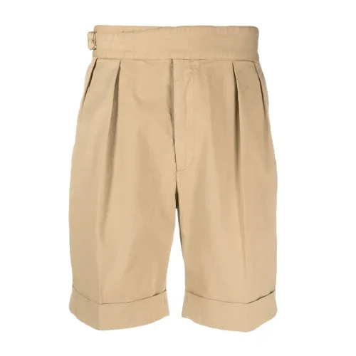 Ralph Lauren , Beige Pleated Casual Shorts ,Beige male, Sizes: