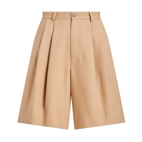 Ralph Lauren , Beige Tailored Pleated Shorts ,Beige female, Sizes: