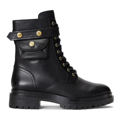 Ralph Lauren , Black Cammie Boots ,Black female, Sizes: