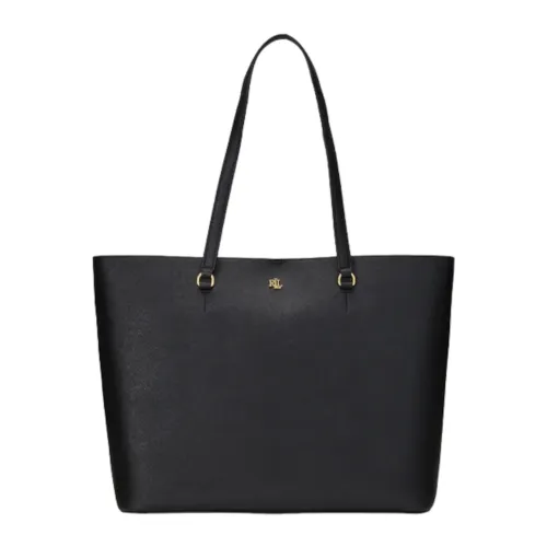 Ralph Lauren , Black Leather Karly Tote Bag ,Black female, Sizes: ONE SIZE