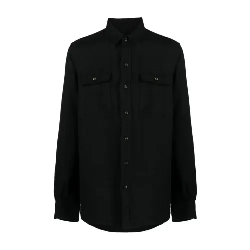 Ralph Lauren , Black Sport Shirt Casual Long Sleeve ,Black male, Sizes: