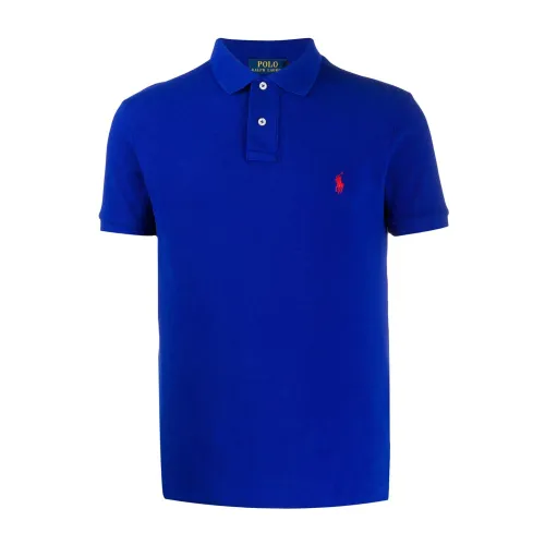 Ralph Lauren , Blue Cotton Polo Shirt ,Blue male, Sizes:
