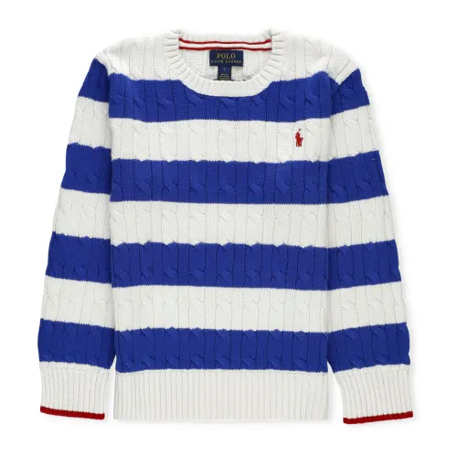 Ralph Lauren , Blue Cotton Sweater for Boy ,Multicolor male, Sizes: