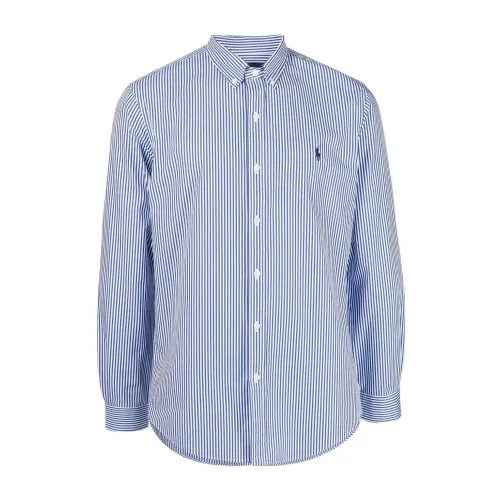 Ralph Lauren , Blue Pinstriped Button-Down Shirt ,Blue male, Sizes: