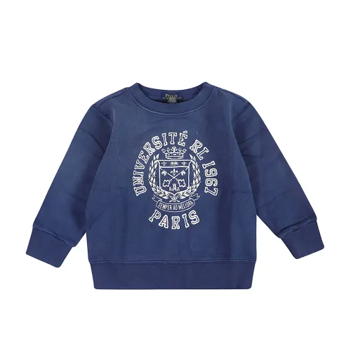 Ralph Lauren , Boy's Clothing Sweatshirts Blue Ss24 ,Blue male, Sizes: