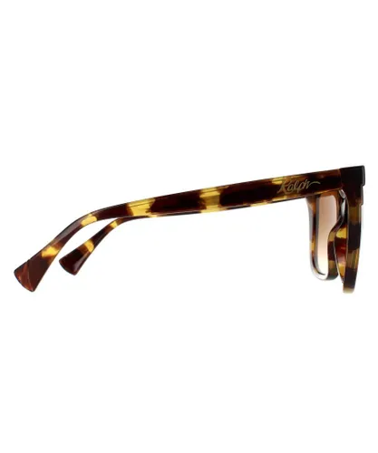 Ralph Lauren by Butterfly Womens Shiny Sponged Havana Brown Gradient Sunglasses - One
