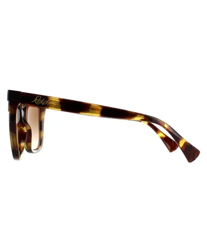 Ralph Lauren by Butterfly Womens Shiny Sponged Havana Brown Gradient Sunglasses - One