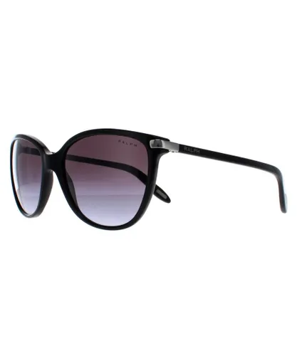 Ralph Lauren by Cat Eye Womens Black Grey Gradient Sunglasses - One