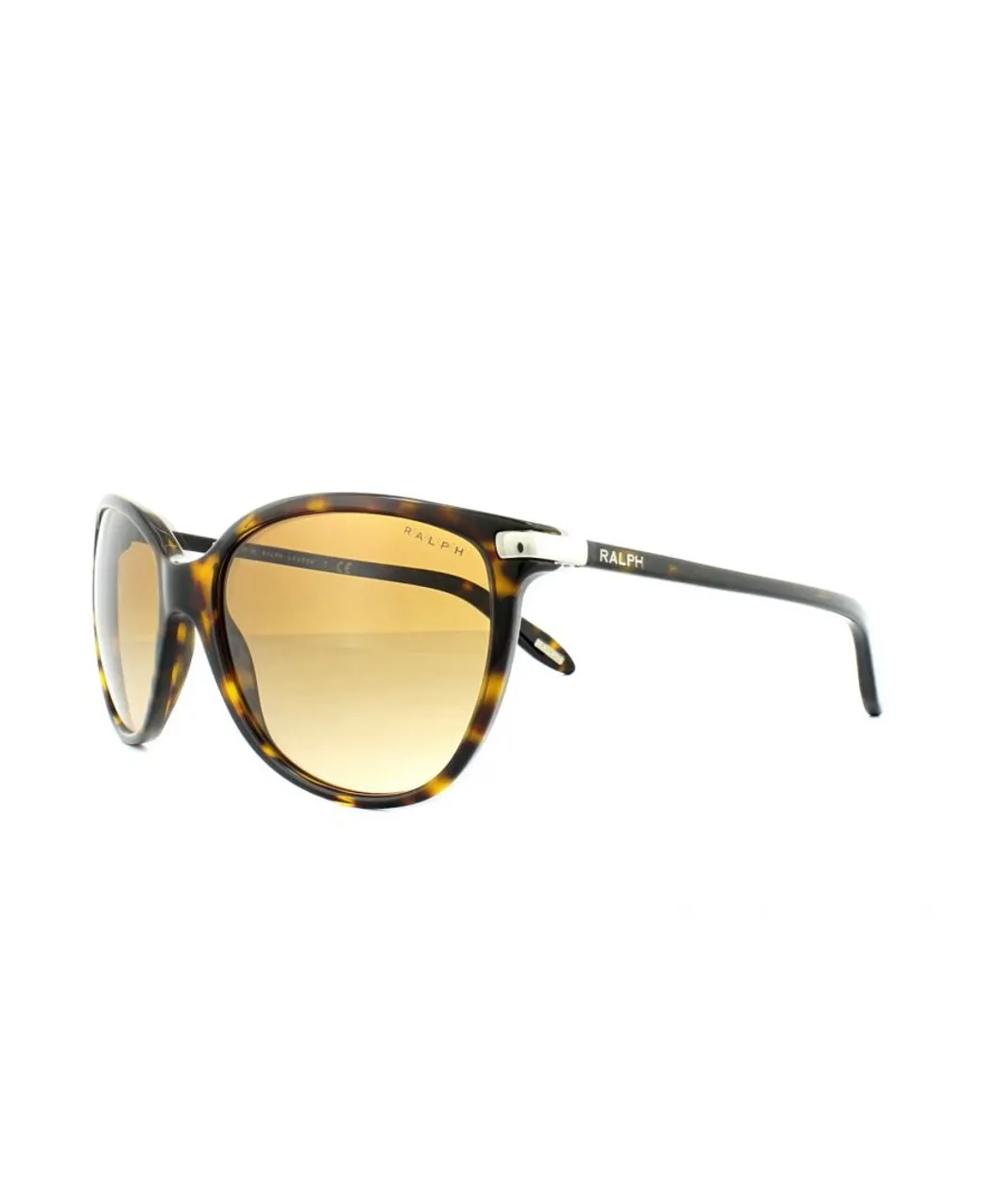 Ralph Lauren by Cat Eye Womens Dark Tortoise Brown Gradient Sunglasses - One