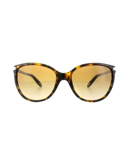 Ralph Lauren by Cat Eye Womens Dark Tortoise Brown Gradient Sunglasses - One
