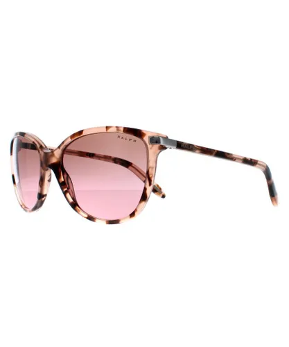 Ralph Lauren by Cat Eye Womens Rose Tortoise Brown Gradient Sunglasses - One