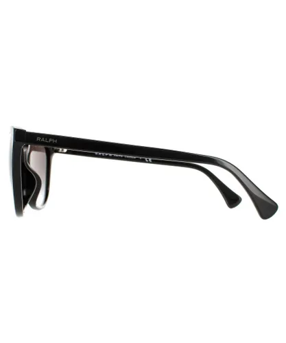 Ralph Lauren by Cat Eye Womens Shiny Black Grey Gradient Sunglasses - One