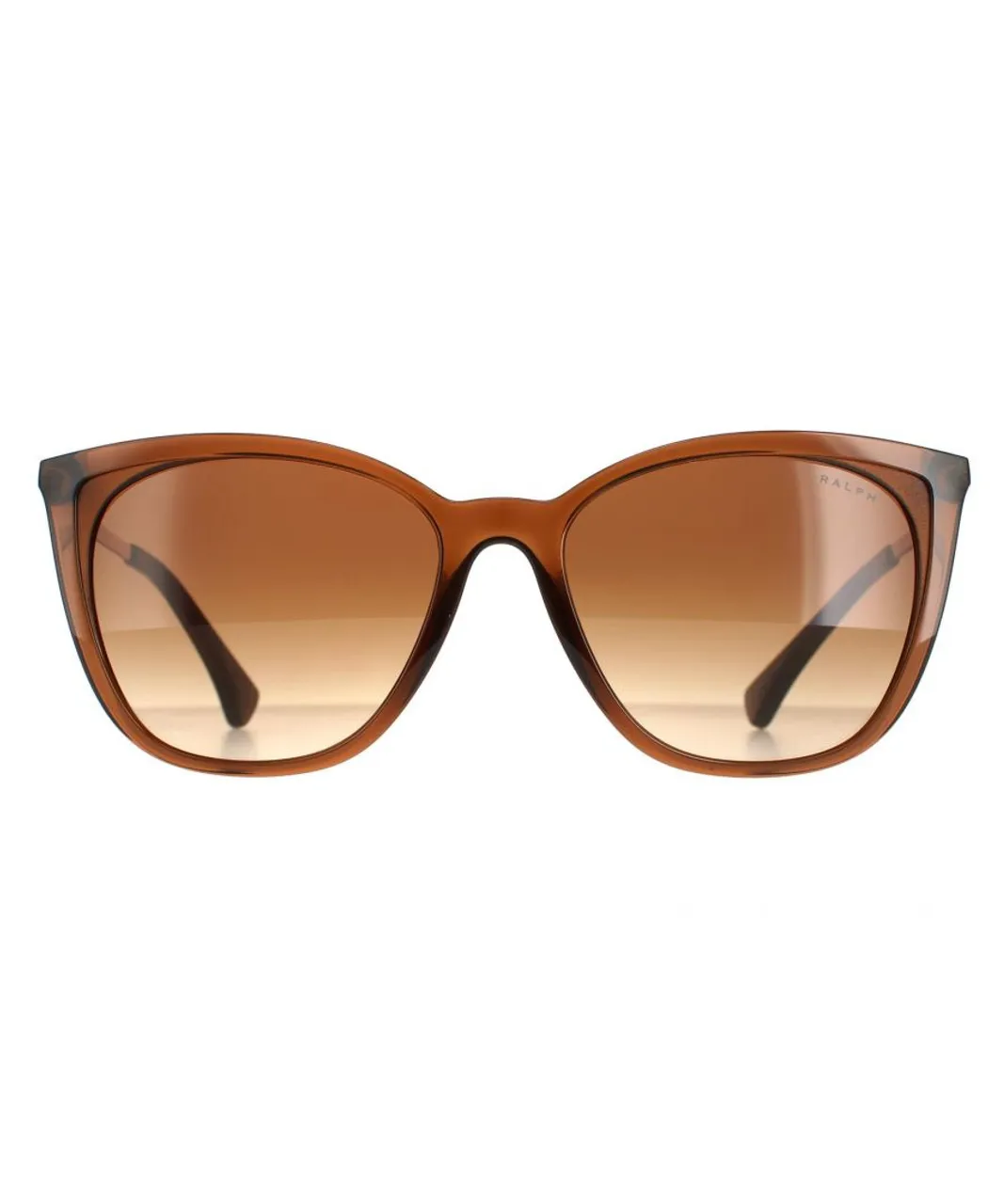 Ralph Lauren by Cat Eye Womens Transparent Brown Gradient Sunglasses - One